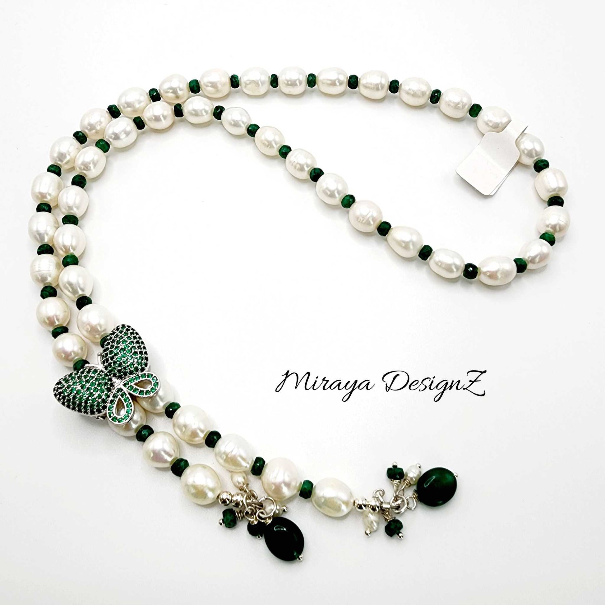 green-butterfly-pearl-necklace