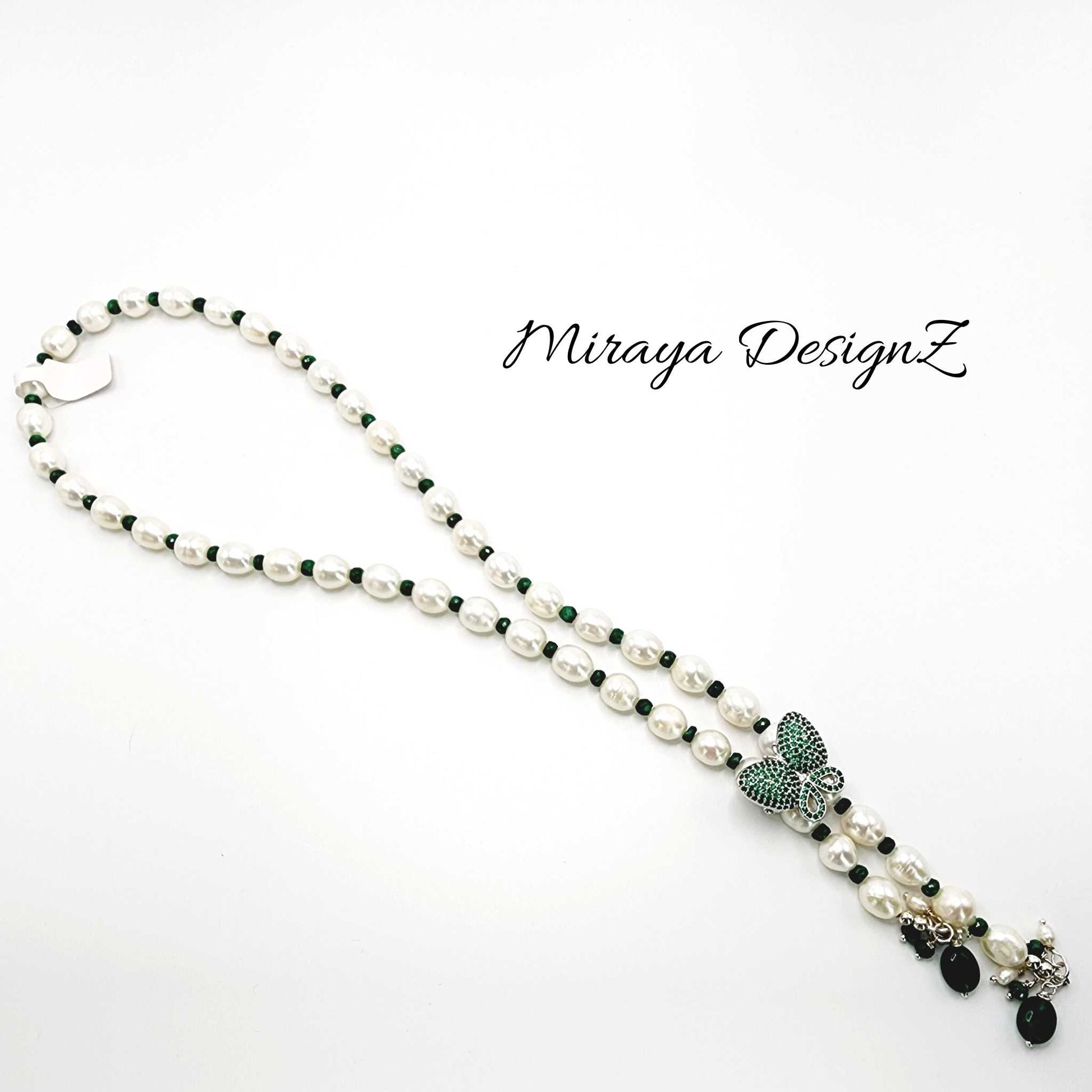 green-butterfly-pearl-necklace