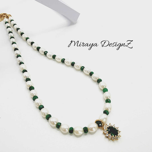 Green Pearl Necklace