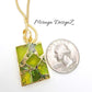 Light Green Rectangle Mohave Turquoise Necklace