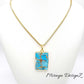Sky Blue Rectangle Mohave Turquoise Necklace