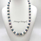 White & Peacock Pearl Necklace